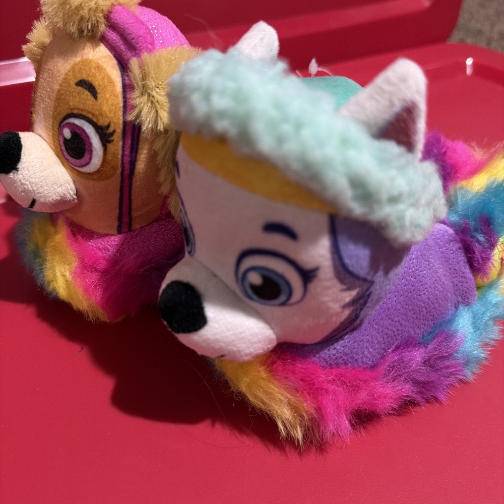 Paw Patrol Slippers Toddler Girls 5/6 Everest Sky House Shoes Kids Fuzzy